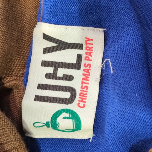 Men's Ugly Christmas Sweater Comet Reindeer With Hood Medium - Picture 5 of 5